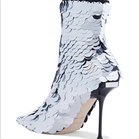 Sergio Rossi sequined boots Sz40 NIB $2k - Picture 3 of 11